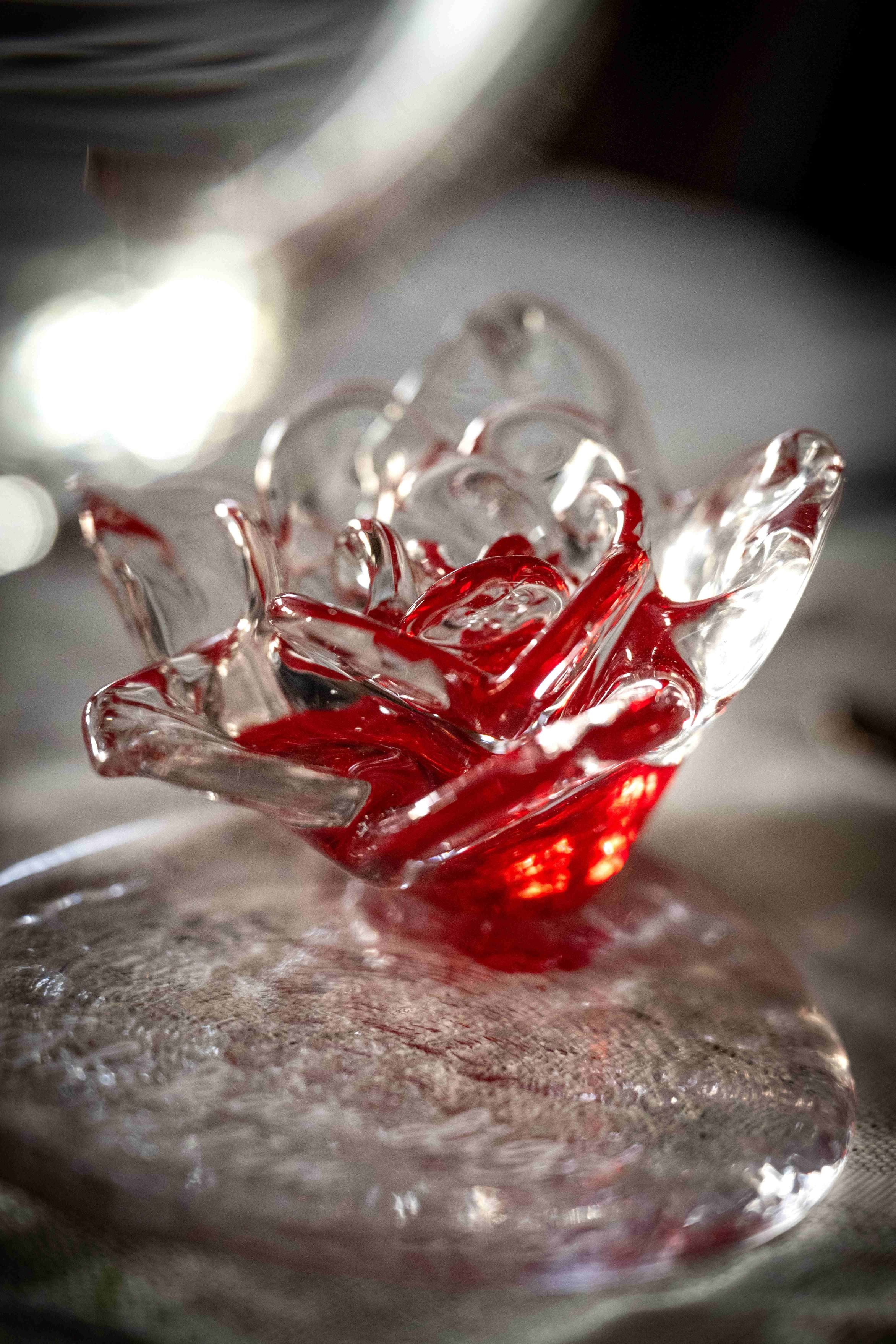 Eternity rose made of glass - Own engraving